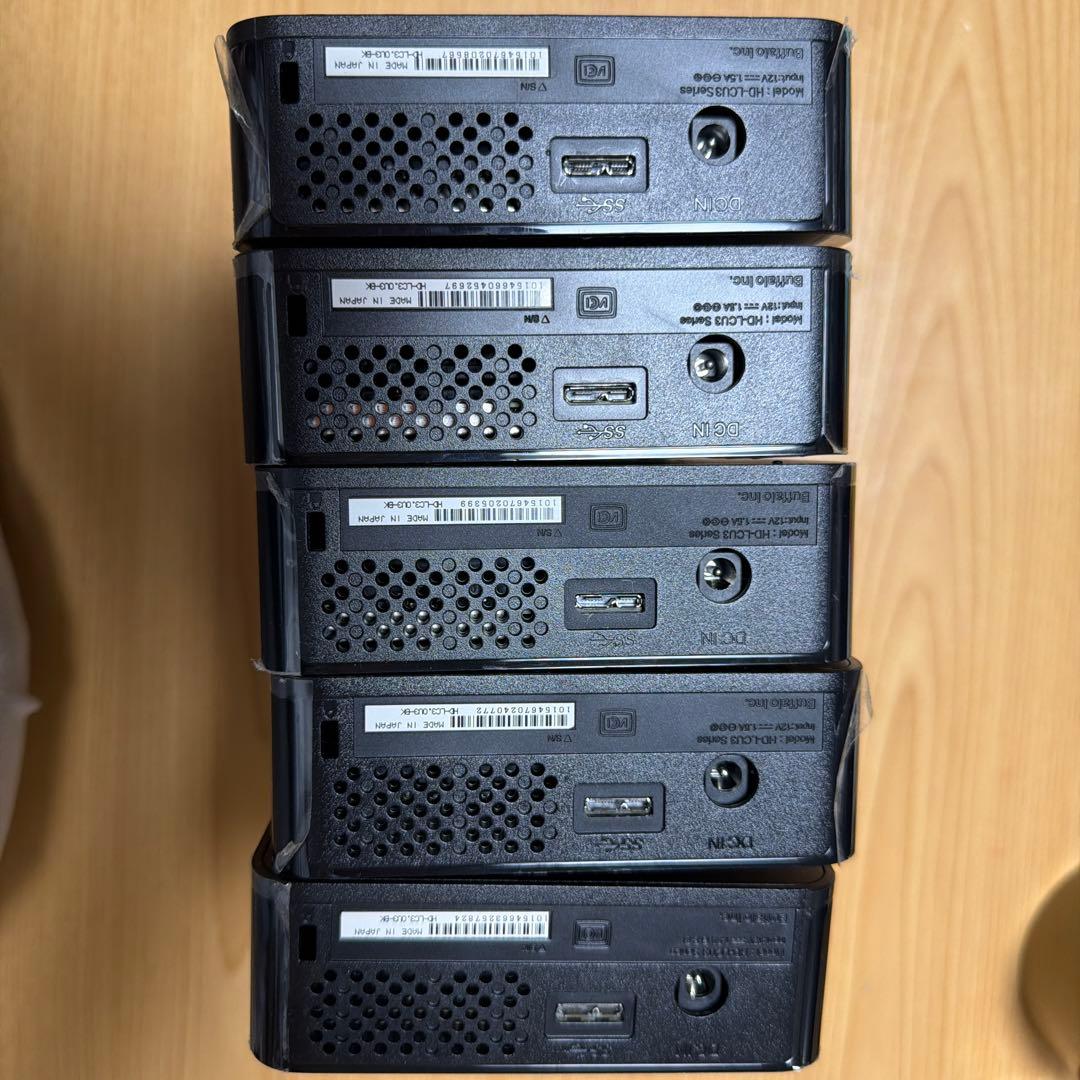 BUFFALO HD-LC3.OU3-BK 5台セシト