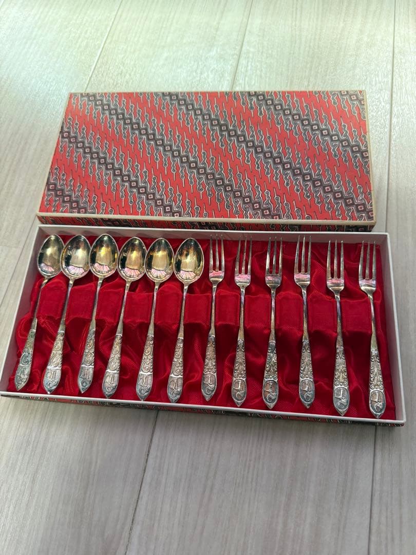 【中古】銀 食器 カトラリー UD 800 DELUXE スプーン フォーク