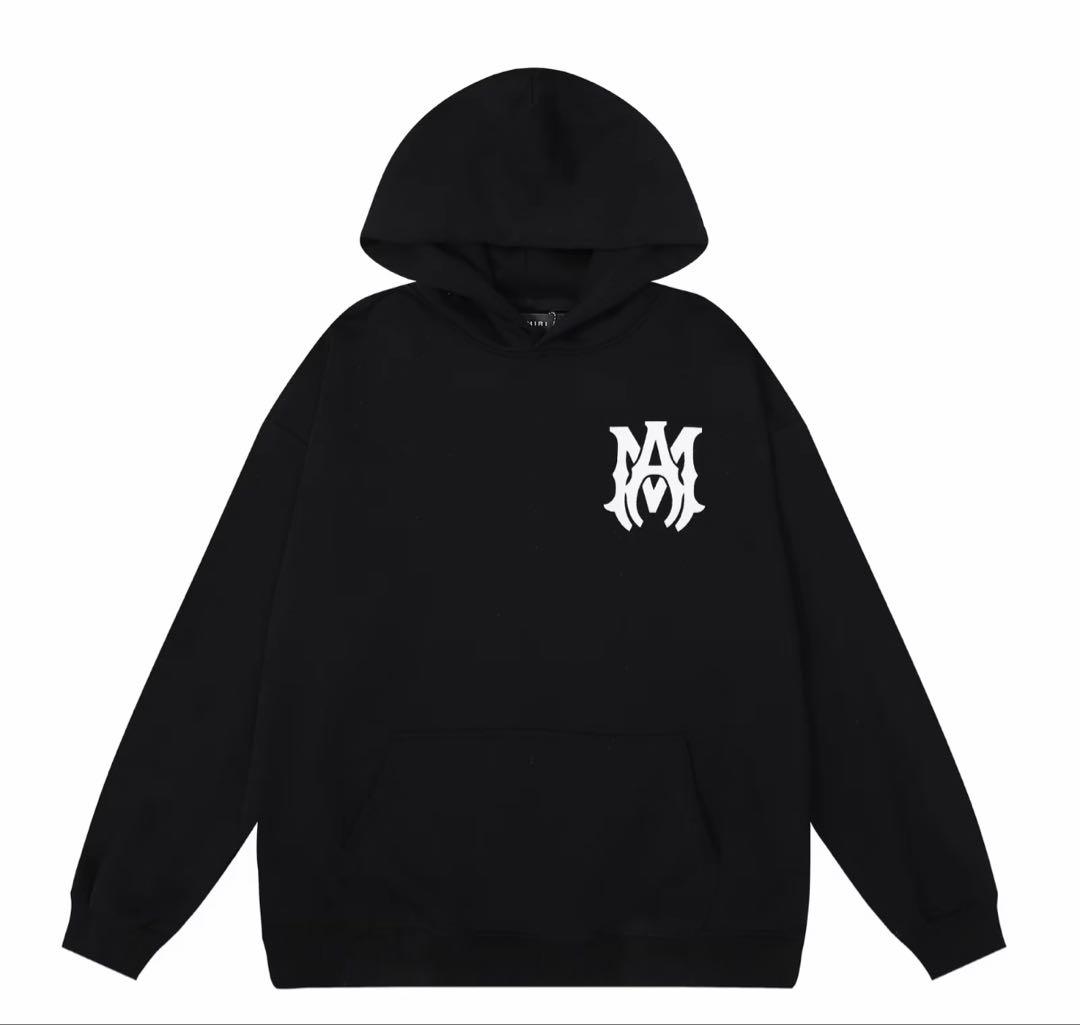AMIRIアミリ MA コアロゴ フーディパーカー 黒 サイズL 新品