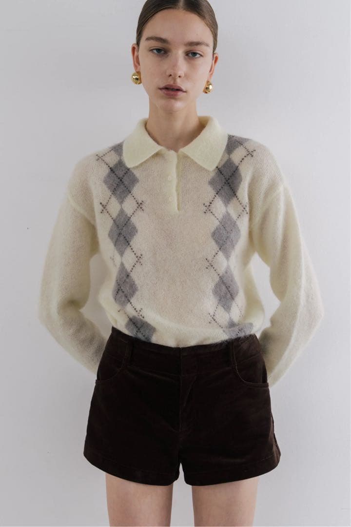 トップス the toe Marien Argyle Knit