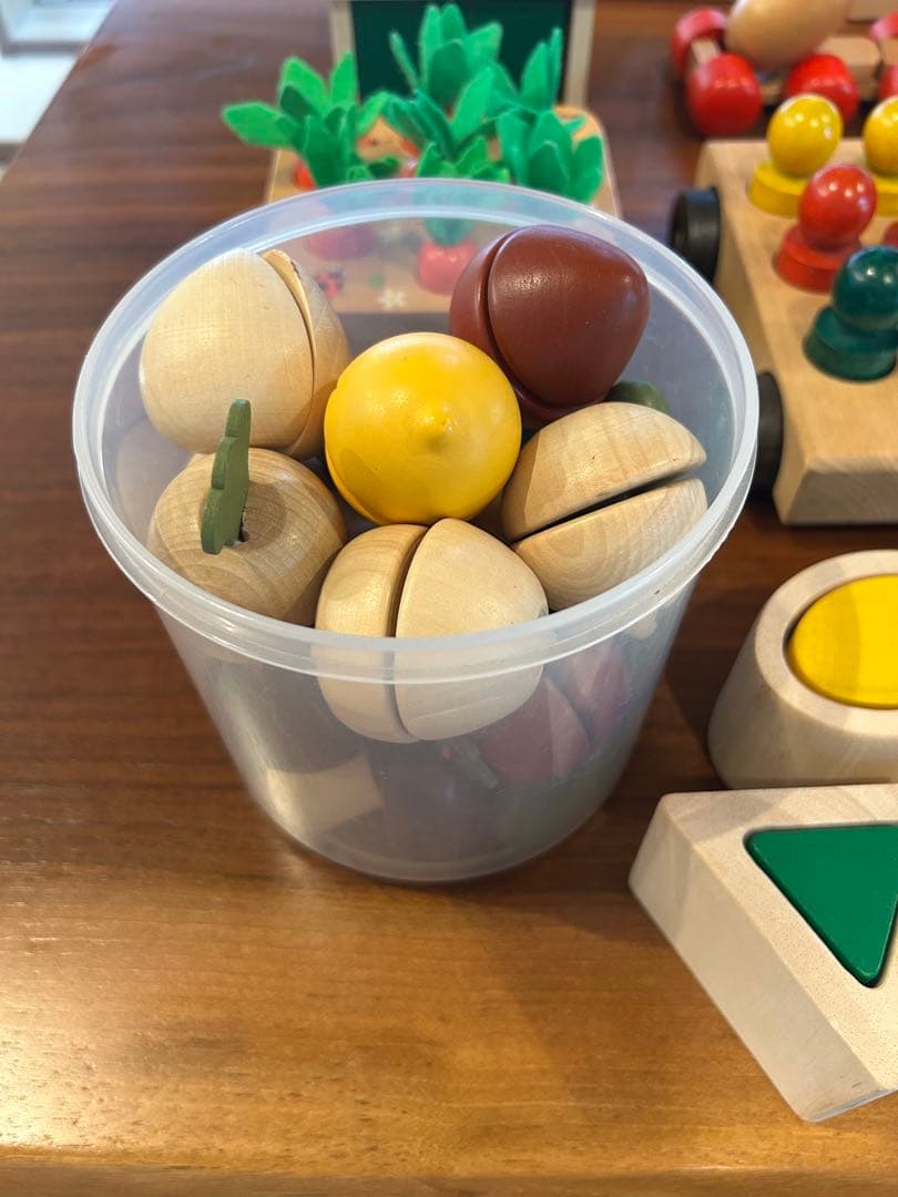 木の玩具まとめ売り　木製14点セットボーネルンド　PlanToys nic社など