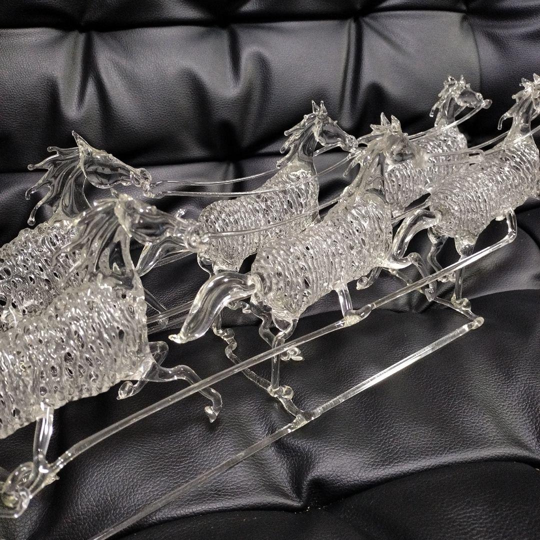 アンティーク 超絶技巧 ガラス細工 馬車 骨董 置物 オブジェ 洋風