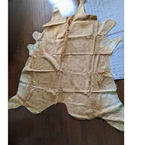 特大 カウラグ 牛毛皮 敷物 ラグマット アンティーク リアルファーヴィンテージ