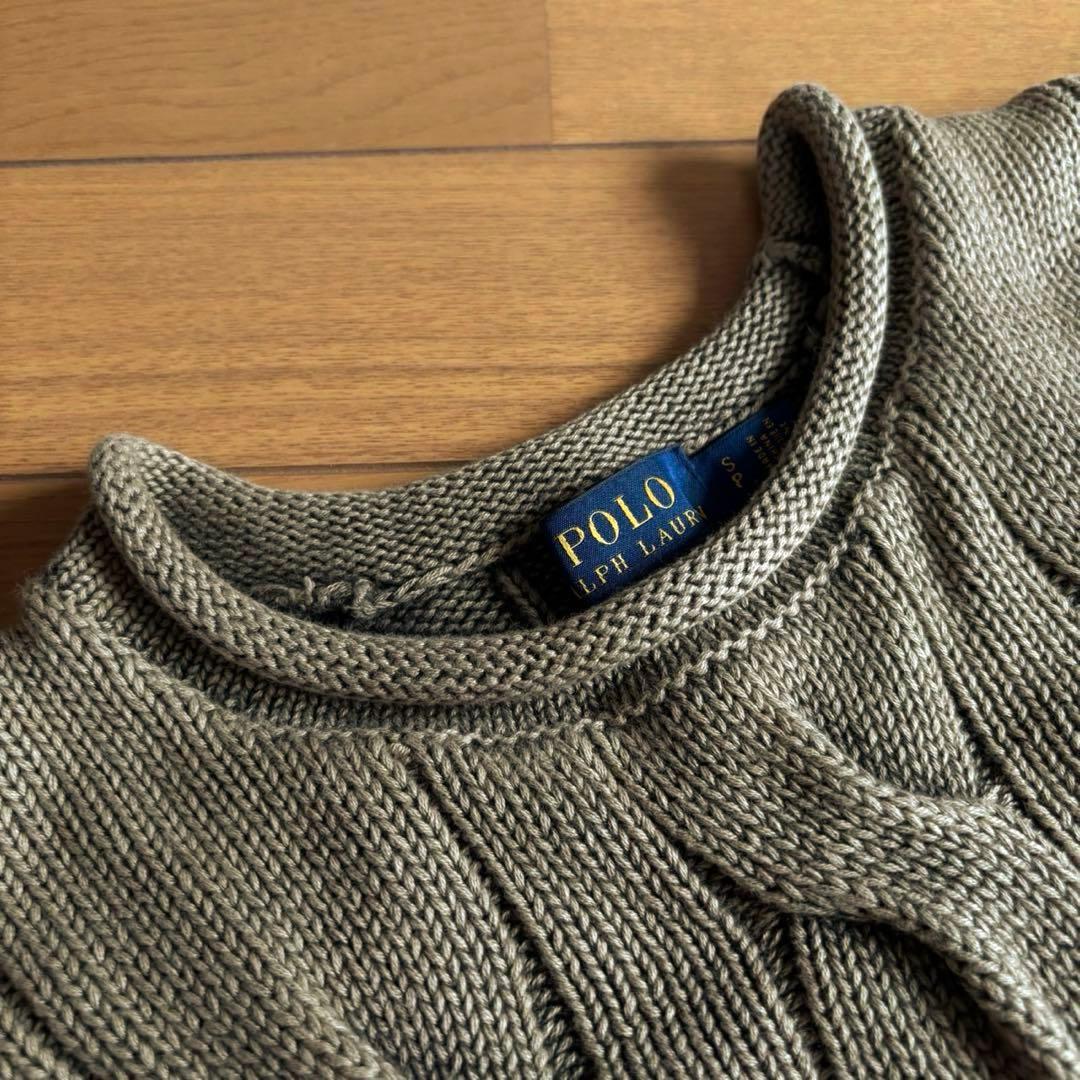 POLO RALPH LAUREN コットンケーブルニット 刺繍 エンブレム