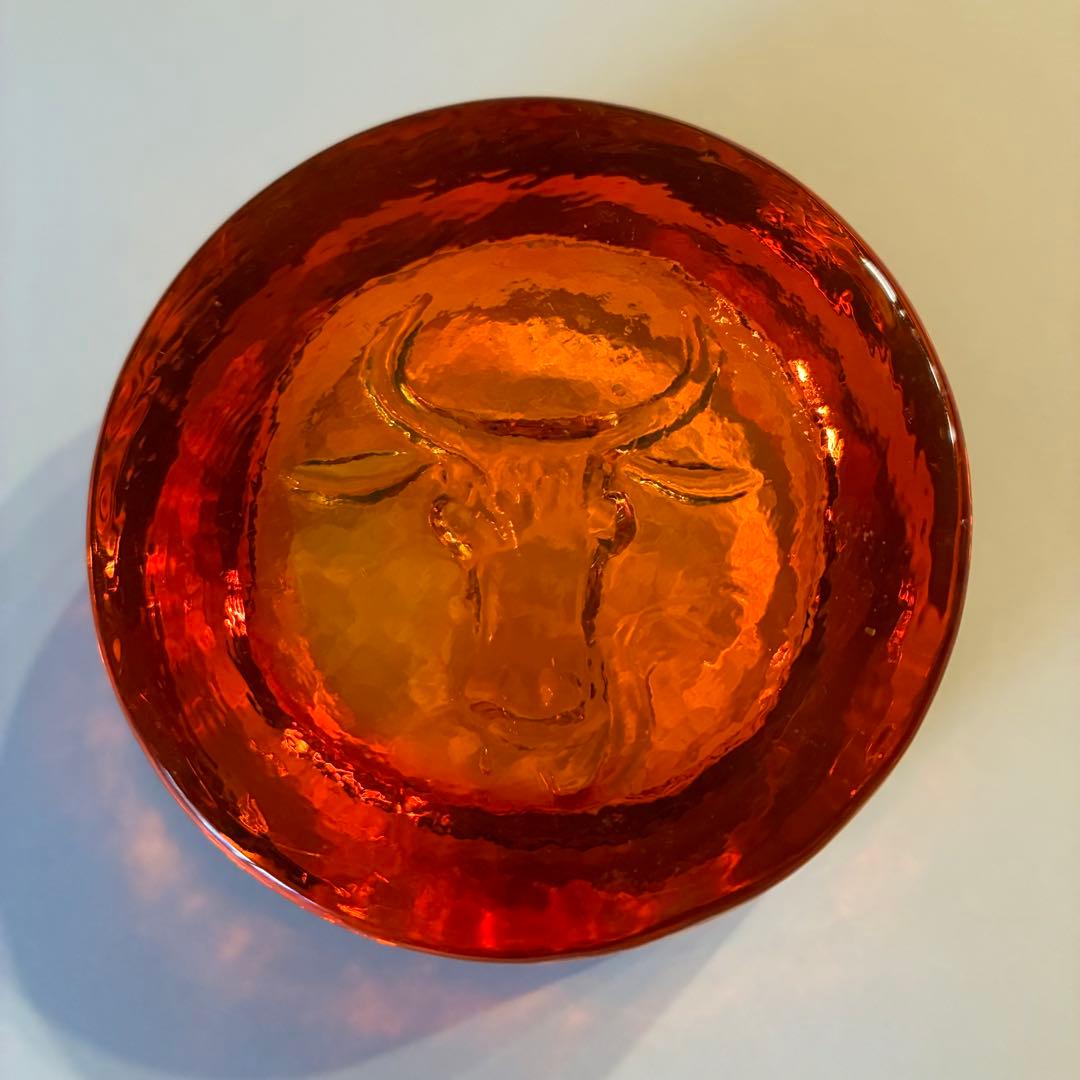 Kosta Boda 猫と牛　アッシュトレイ セット1960年代