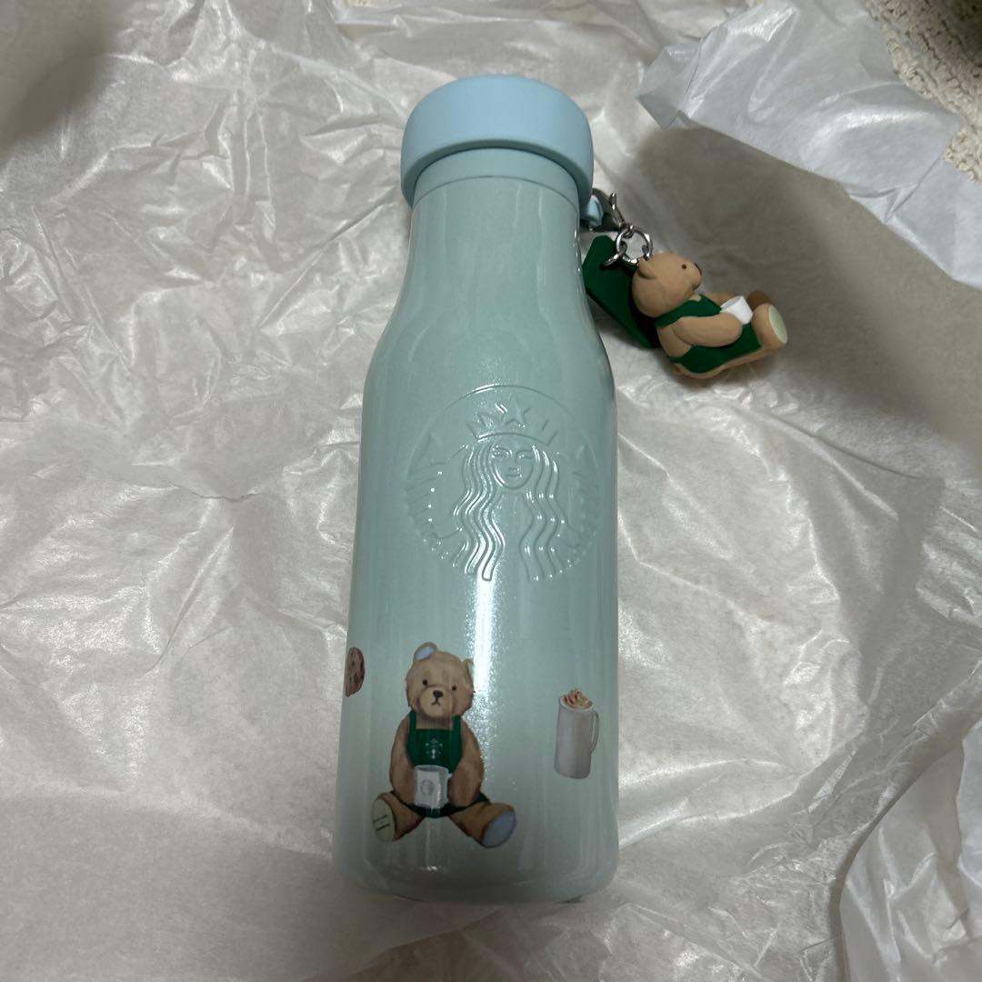 ジェラピケ　ベアチャーム付き　ステンレスボトル