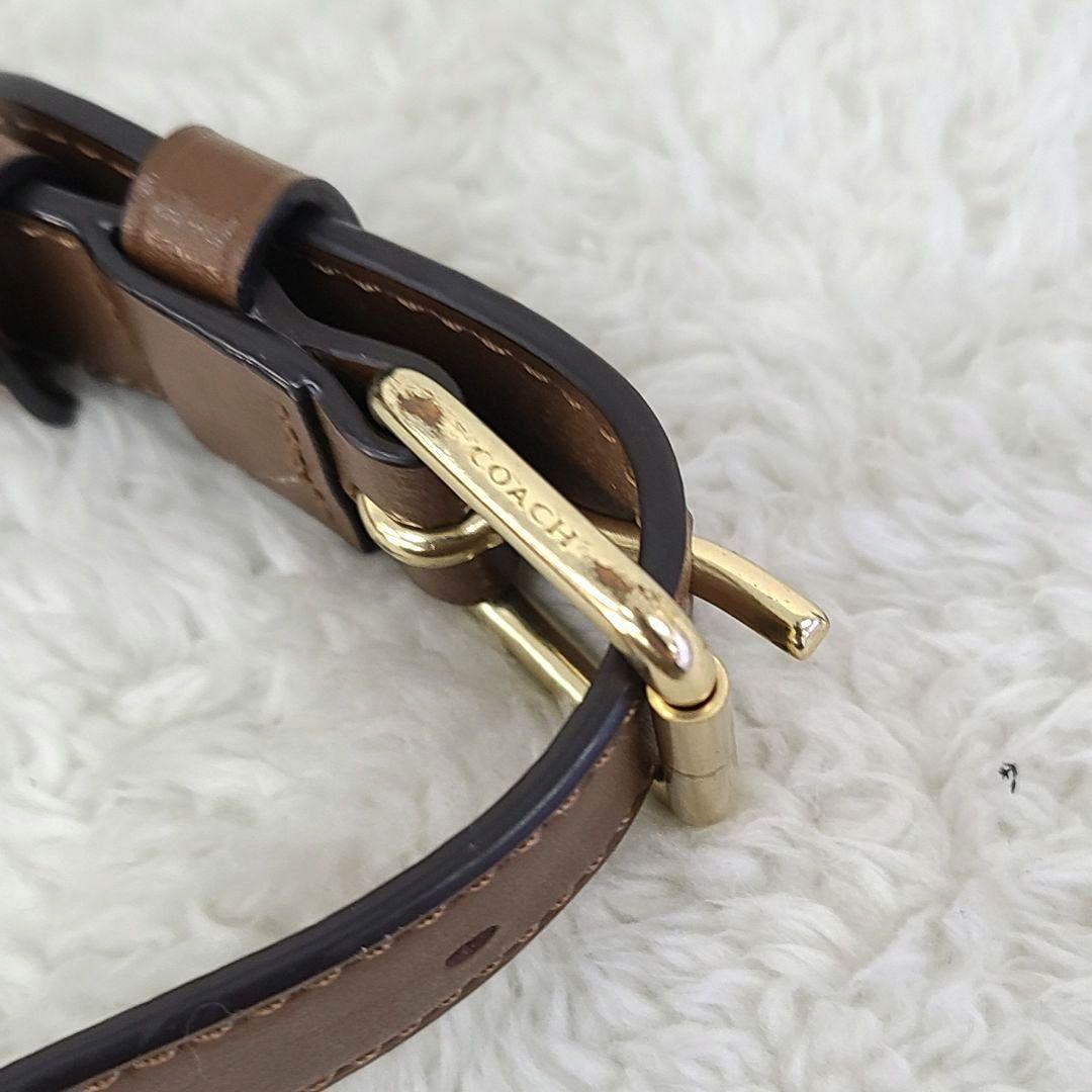 【美品】　コーチ　 ボディバッグ　PVC　シグネチャー　 ベージュ