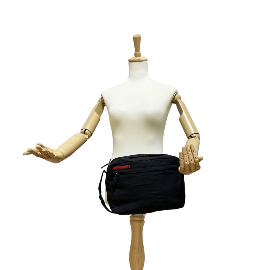 ✨美品　プラダスポーツ　PRADA ウエストポーチ　ボディバッグ　黒　赤
