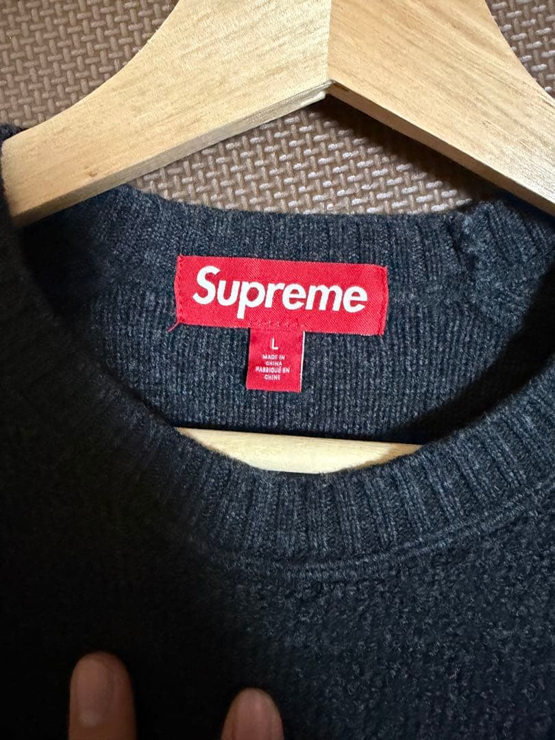 supreme ニットセーターブラックLサイズシュプリーム黒