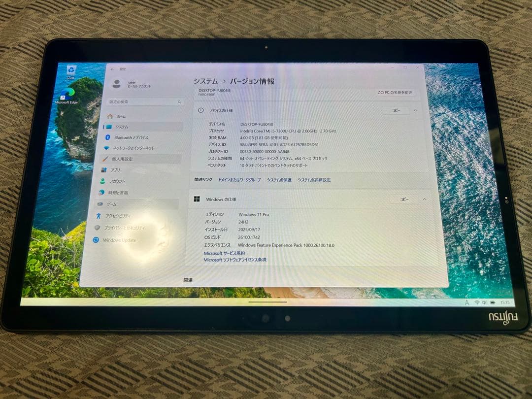 ARROWS Tab Q738/SB FARQ19001 win11 ジャンク