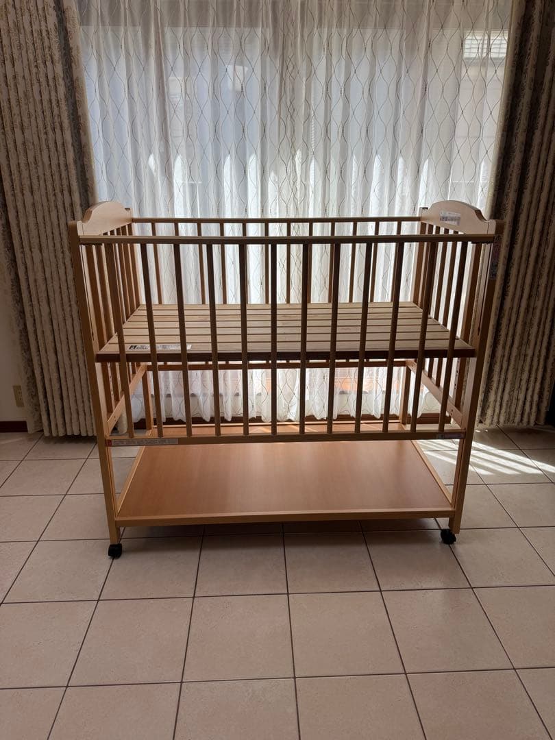 ベビーベッド Hardi(アルディ) 日本製 ハイタイプ 高さ調節5段階調節