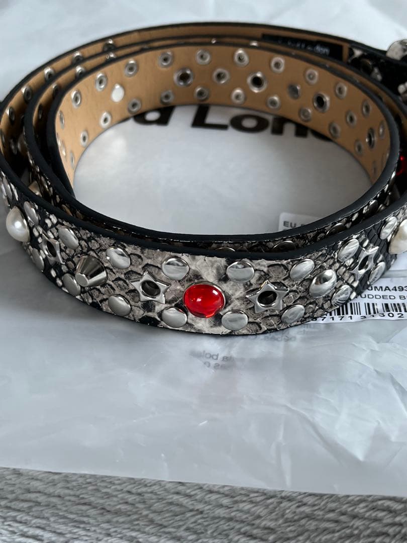 【最安値】新品Jaded Londonスネーク柄スタッズベルト