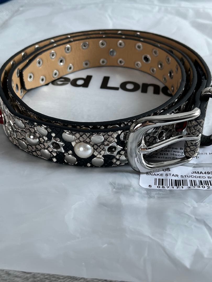 【最安値】新品Jaded Londonスネーク柄スタッズベルト