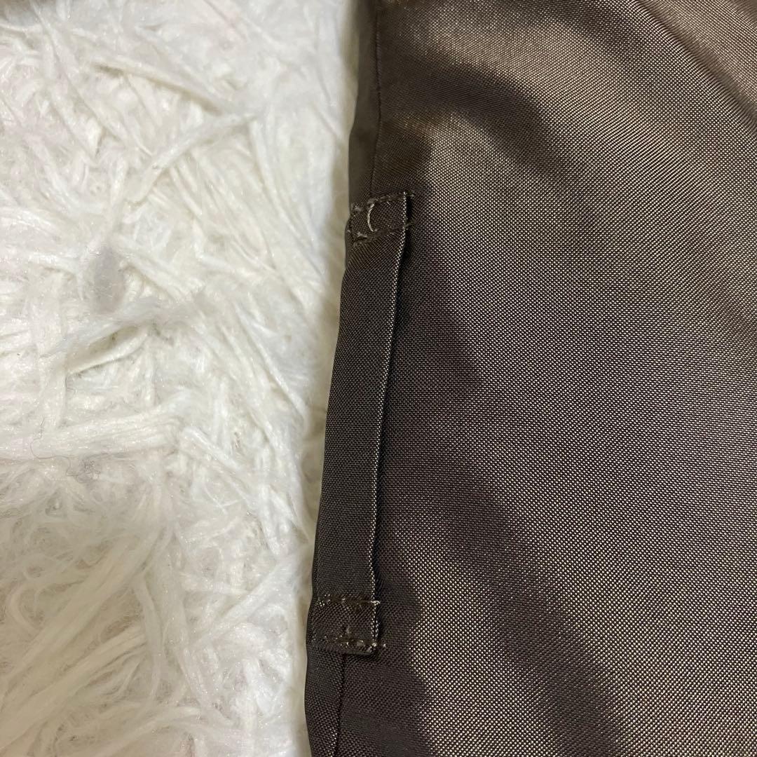 DAKS ダックス　ファーフード付きダウンコート　裏地チェック　ブラウン　40