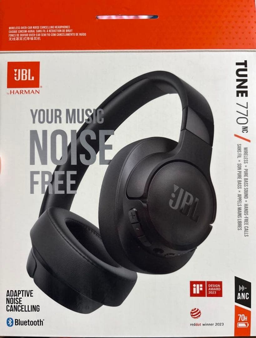 豚トロ様JBL LIVE 770NCワイヤレスヘッドホン ブラック【新品未使用】