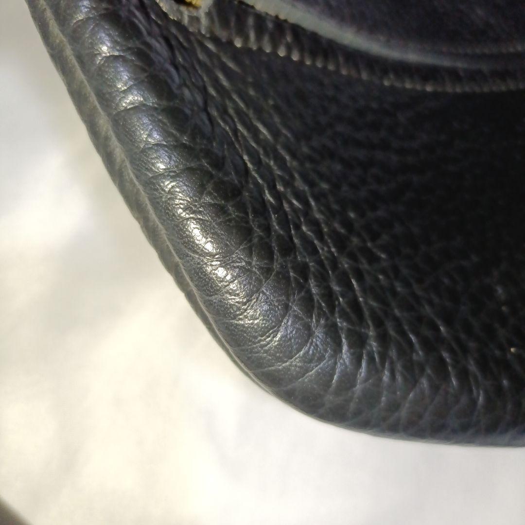 美品■IACUCCI オールレザー ショルダーバッグ　ブラック ウエストポーチ