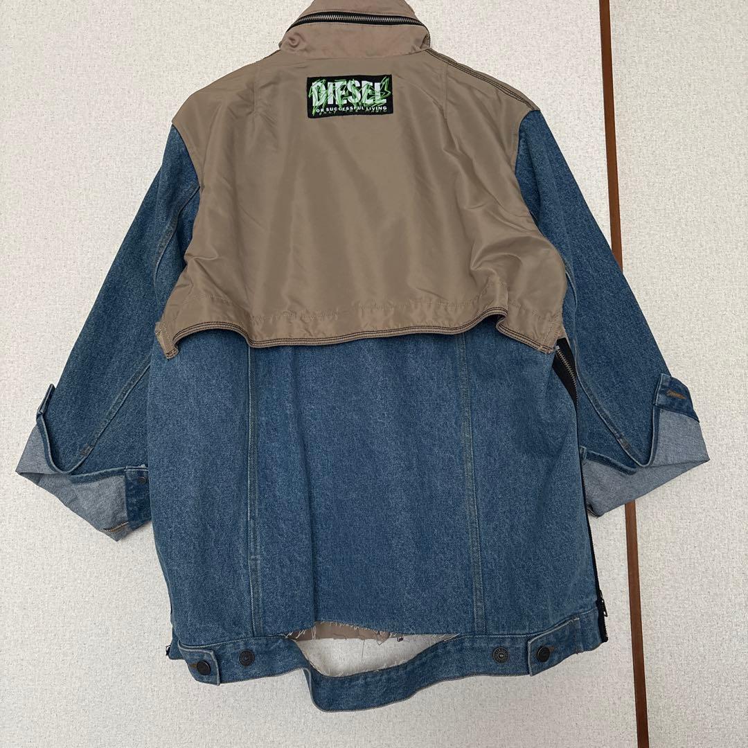 新品【 DIESEL 】異素材切替 デニム ワークジャケット 多ポケット