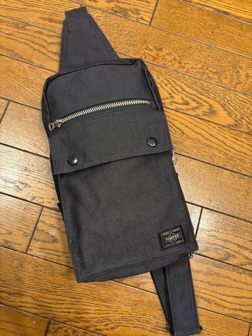 【美品】ポーター スモーキー ワンショルダーバッグ ボディバッグ ブラック