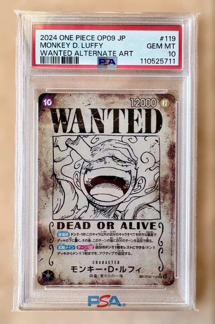 PSA 10 モンキー・D・ルフィ 2024 OP09 JP #119 手配書