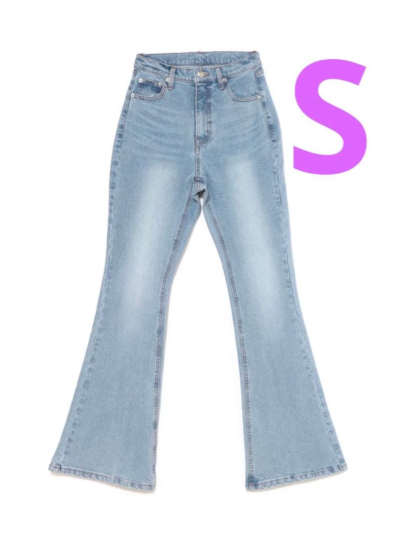 パンツ andmary Mary logo flare denim AM1663