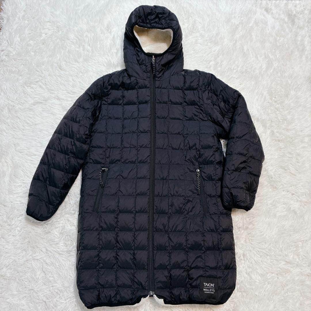 美品 TAION NOLLEY'S 別注 ボア ダウンフードコート リバーシブル