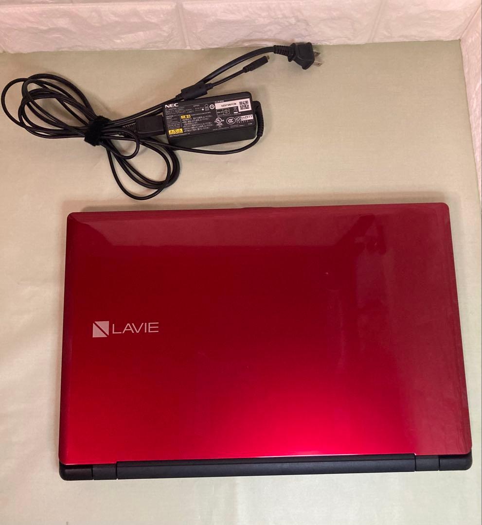 【NEC LAVIE 】爆速SSD Blu-ray対応　カメラ付き　レッド