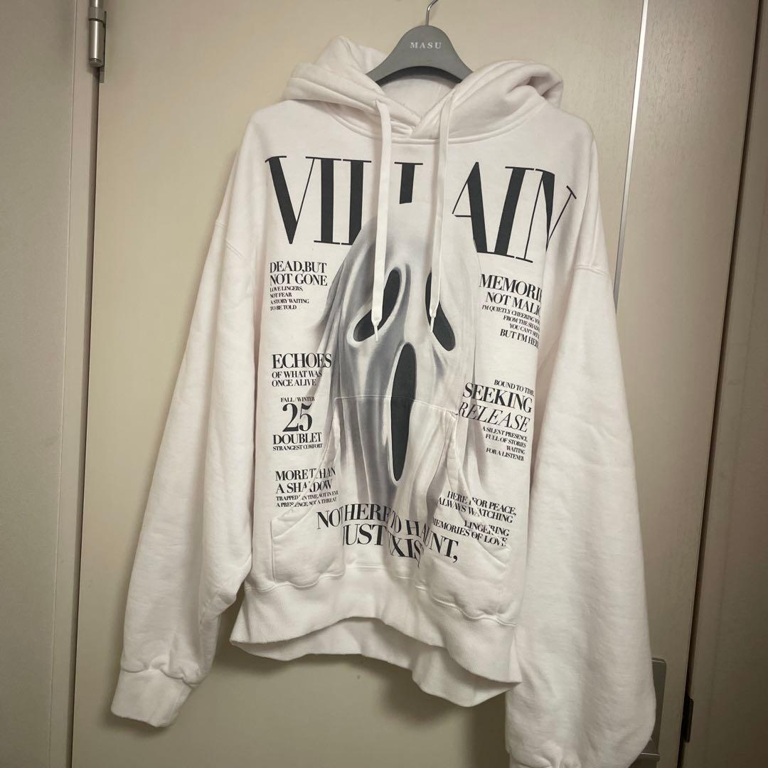 doublet VILLAIN COVER PRINT HOODIE ホワイト