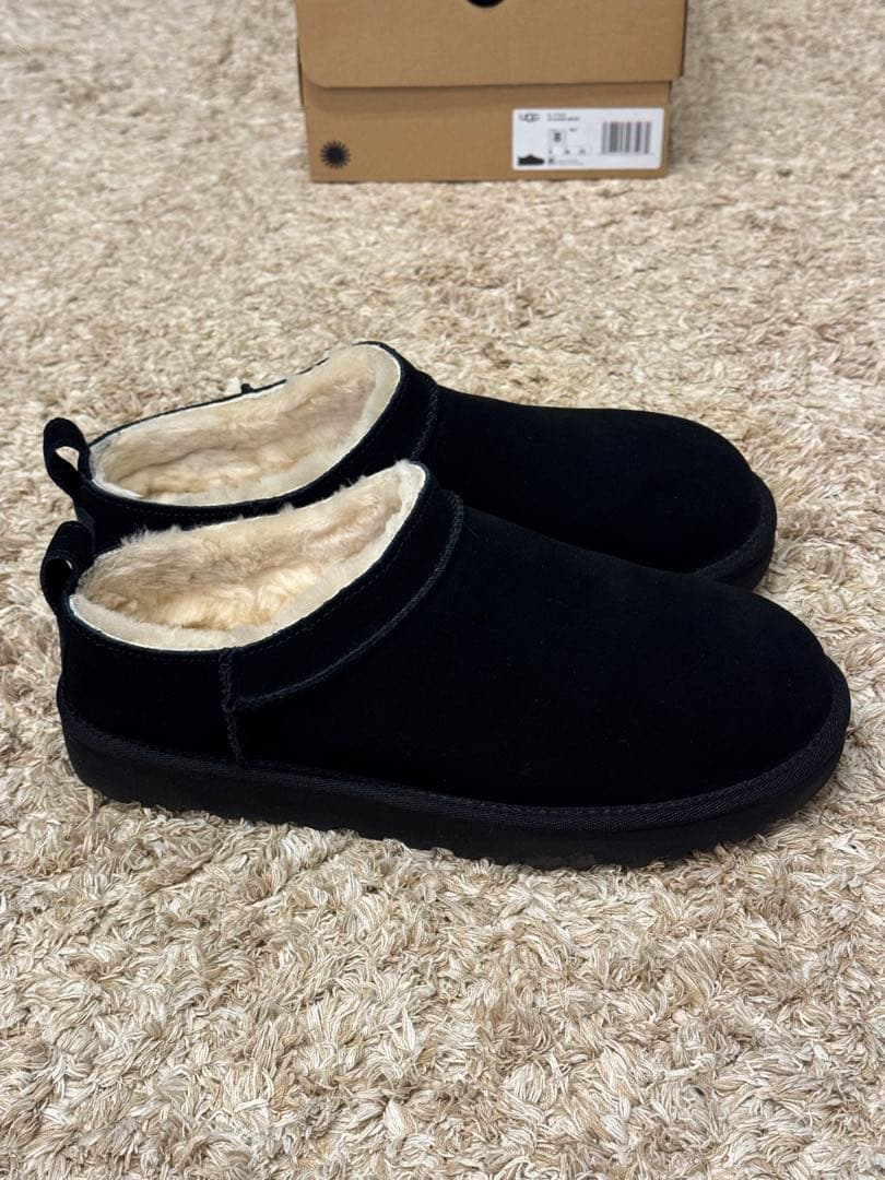 靴 UGG CLASSIC MICRO Black 25cm