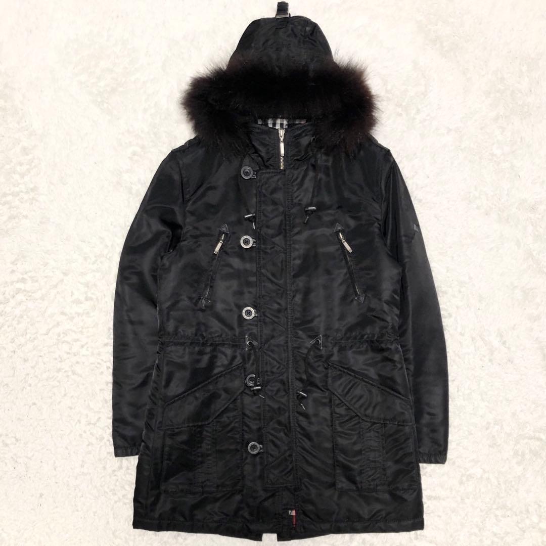 未使用に近い BURBERRY BLACK LABEL ミニタリー モッズコート