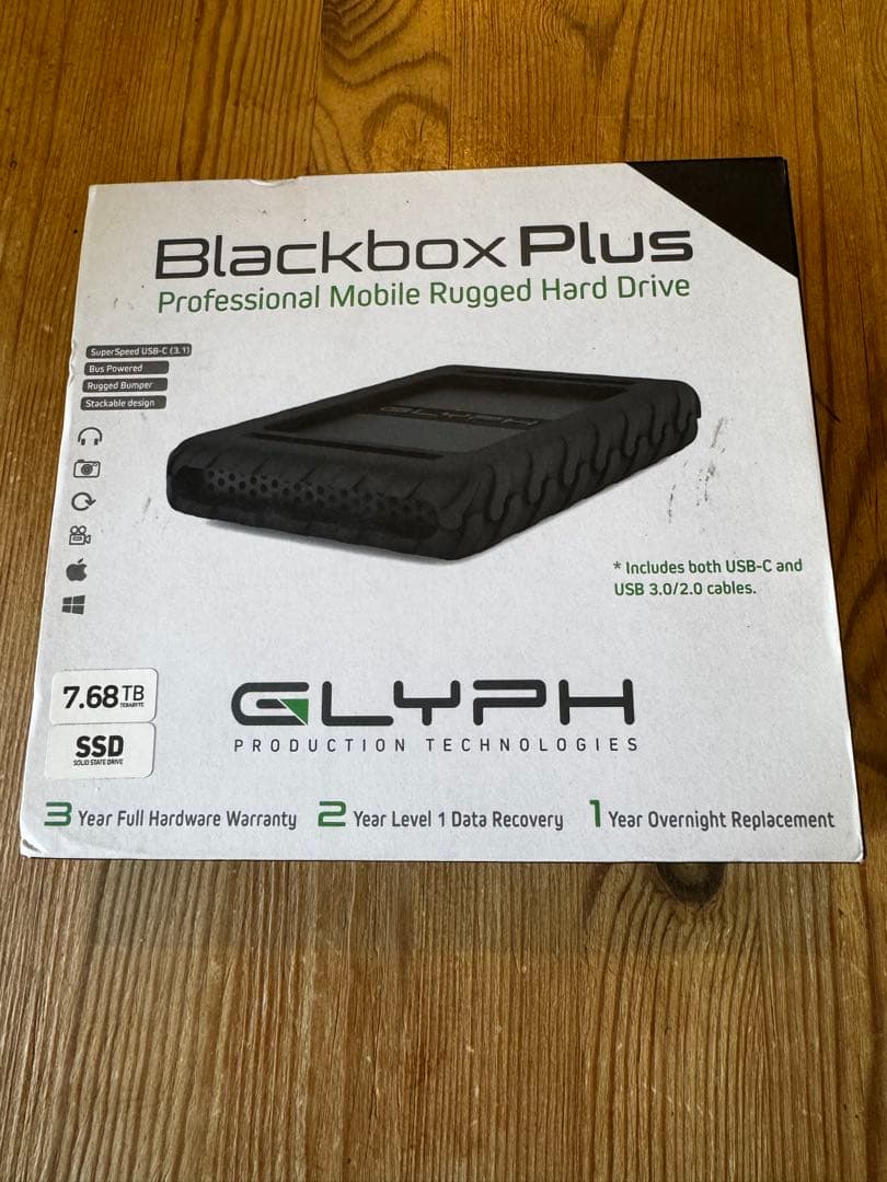 外付けハードディスク・ドライブ Glyph Blackbox Plus 7.68TB SSD
