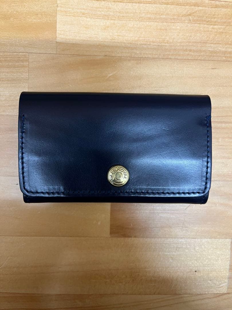 グレンロイヤルGLEN ネイビー レザー 名刺入れ