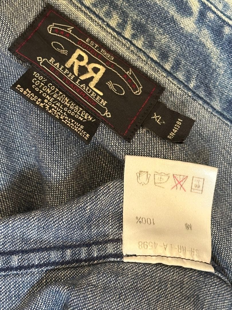 トップス Double RL 90s Denim L/S Shirt