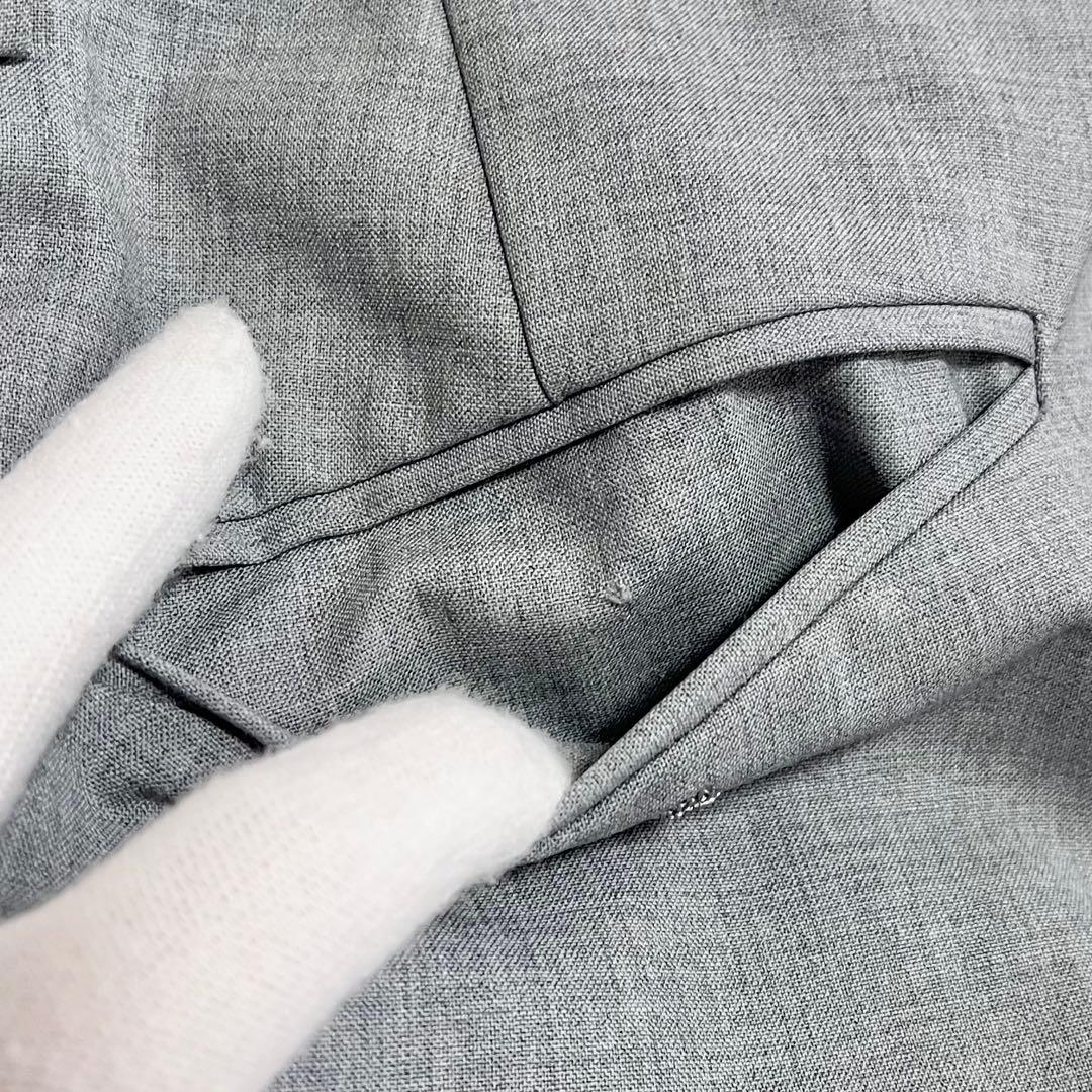 【美品】　セオリー　LANAI　TAILOR　パンツスーツ　ノーカラー　グレー