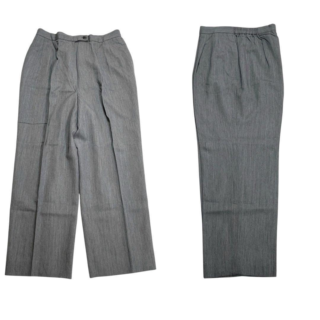 美品 バーバリーロンドン ウールシルク セットアップ パンツスーツ グレー 15