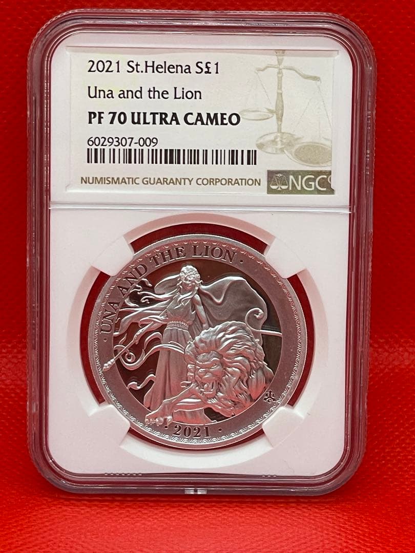 【2021年 ウナとライオン 1ポンド 1オンス プルーフ銀貨】