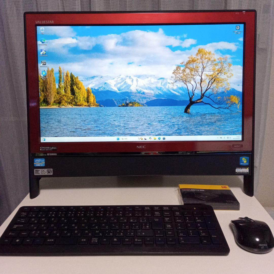 【値下げ】Win11/i7/メモリ8GB/SSD128GB NEC製一体型PC