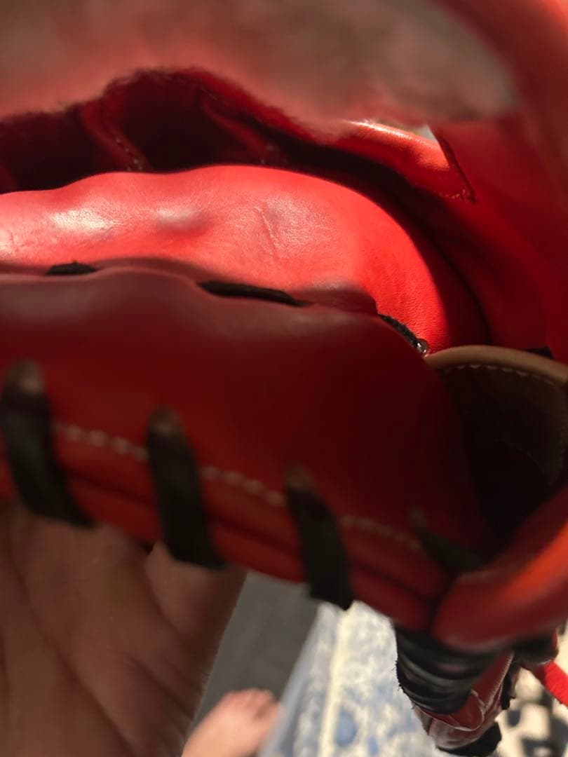 久保田スラッガー硬式グローブ福岡支店型付け