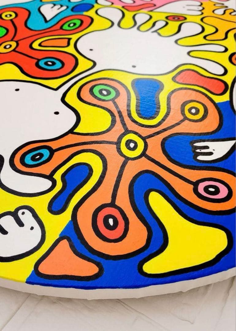 専用★鈴木哲也★丸型(500×500mm)アクリル原画1点物★送料無料#0030