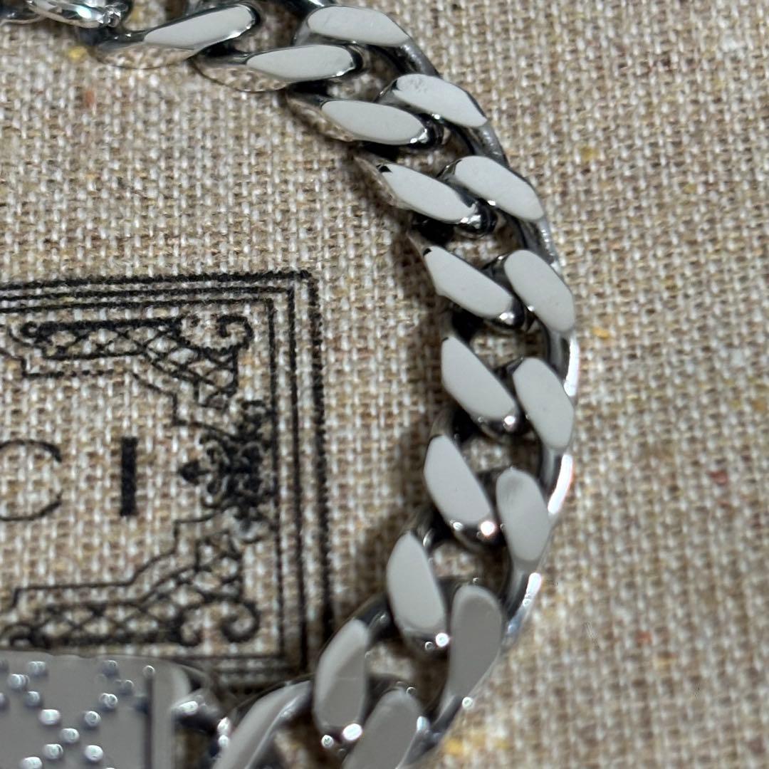 GUCCI 新品同様品　ディアマンテプレートブレスレット　極美品　925シルバー