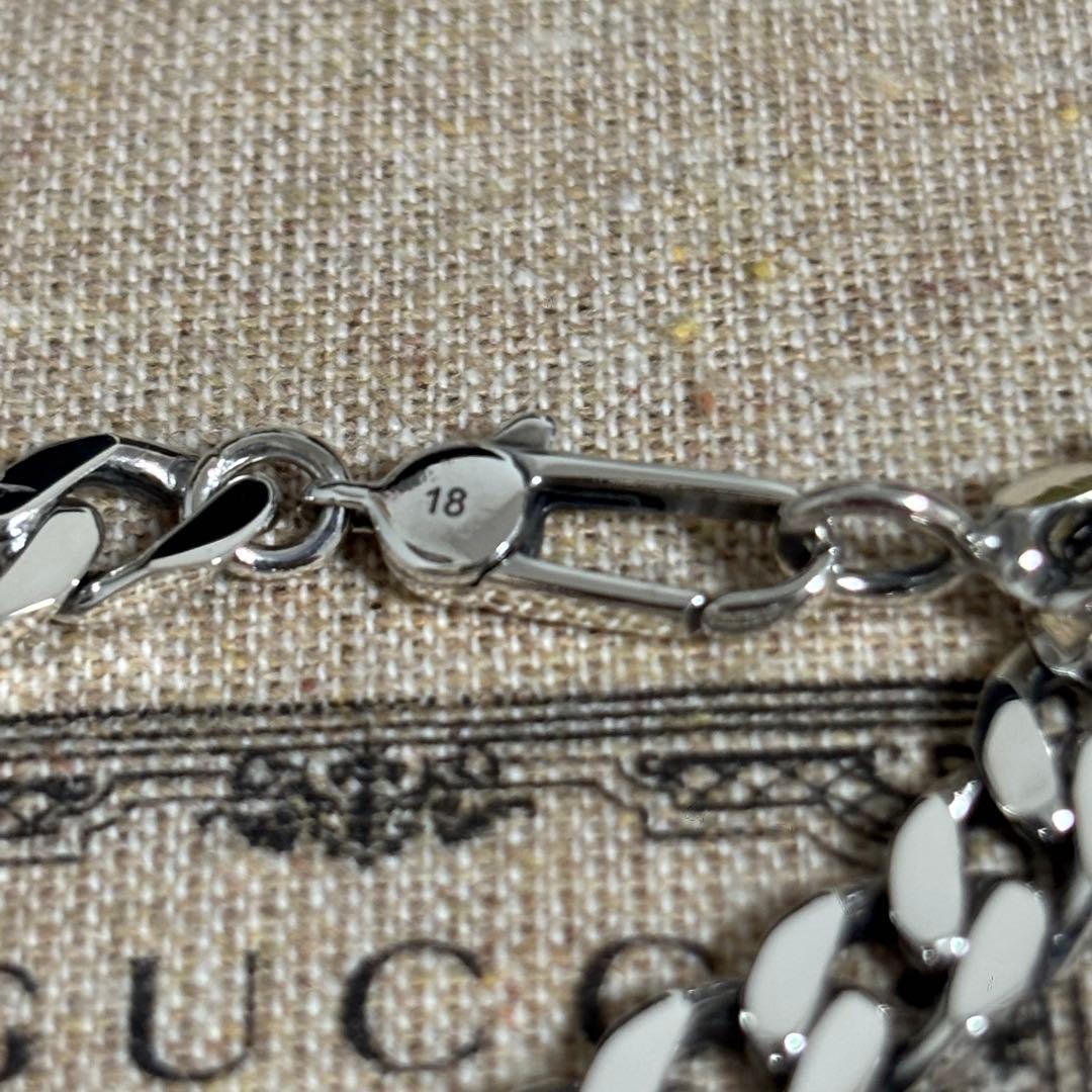 GUCCI 新品同様品　ディアマンテプレートブレスレット　極美品　925シルバー