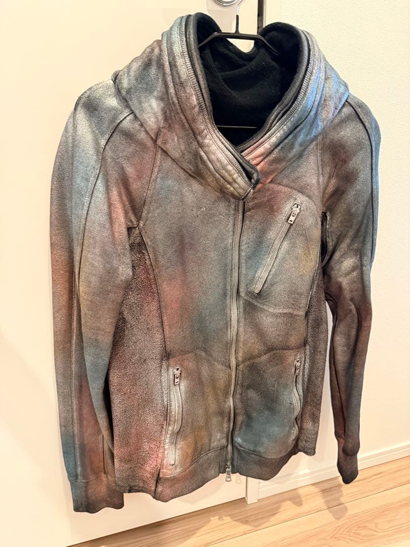 j*l様 希少！LGBルグランブルー　デザイナースプレーカラーリングブルゾン⑥