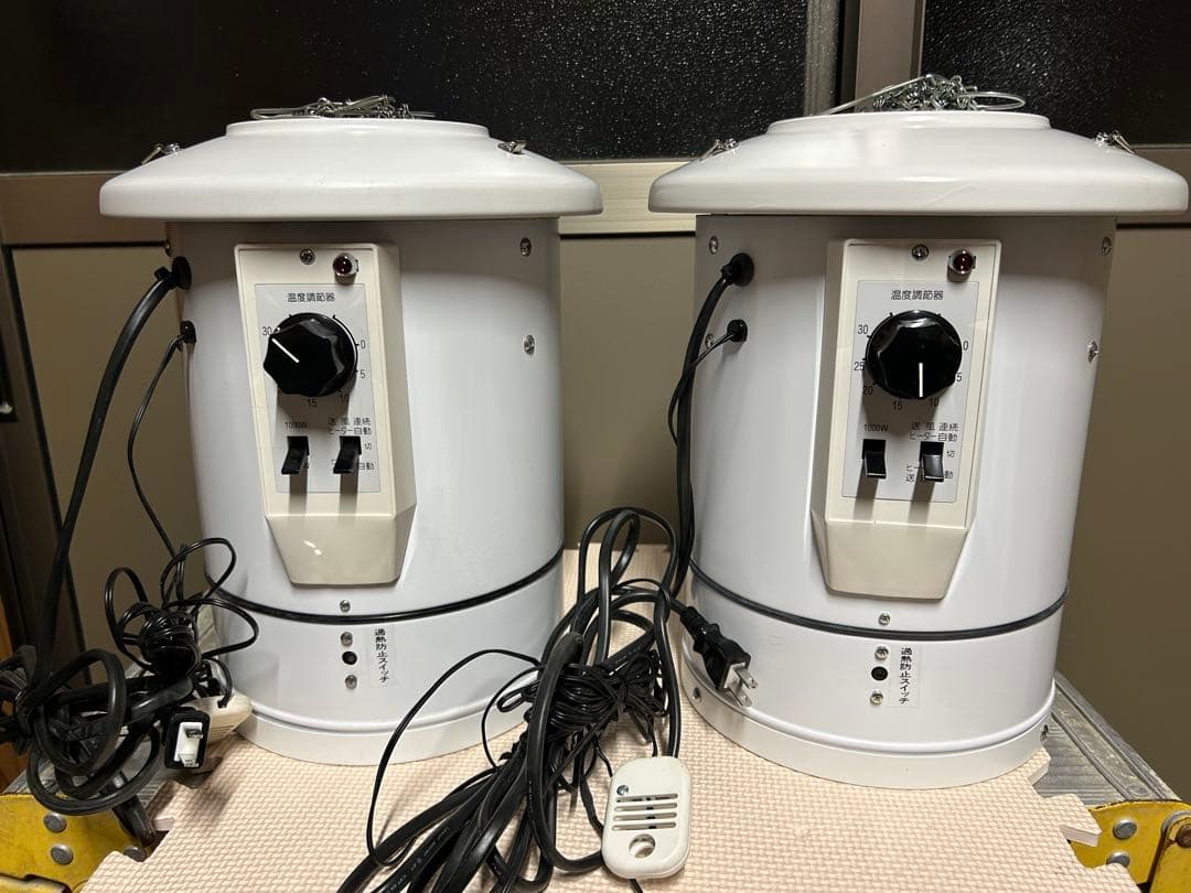 吊り下げ式電気温風機 サーモスタット付電源100VSF 1016A