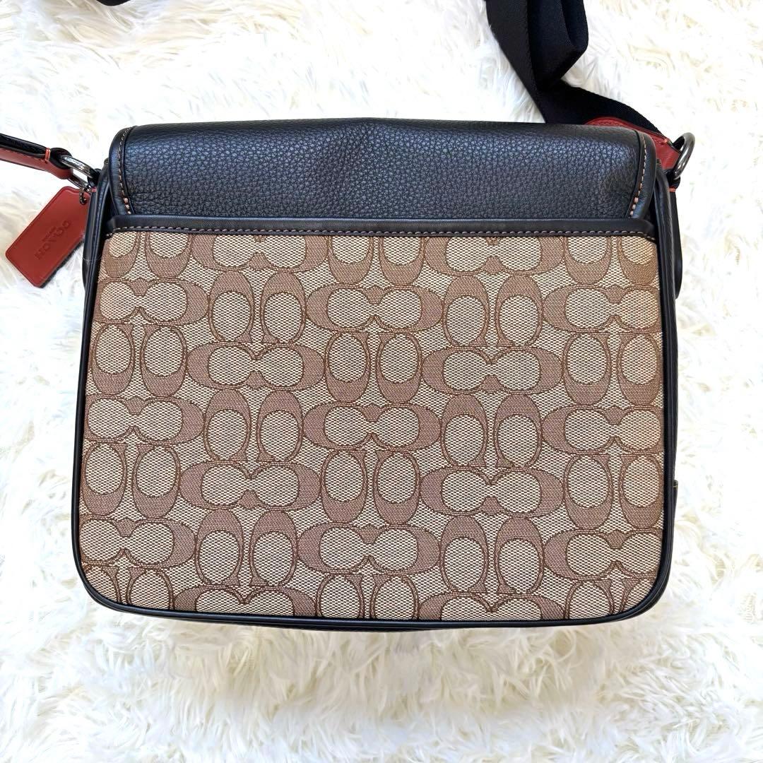 【美品】コーチ CE534ショルダーバッグ レザー 斜め掛け シグネチャー