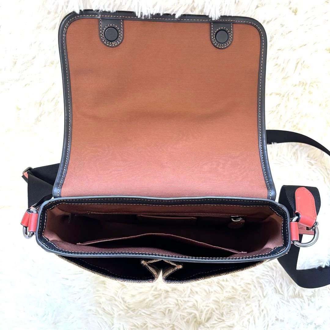 【美品】コーチ CE534ショルダーバッグ レザー 斜め掛け シグネチャー