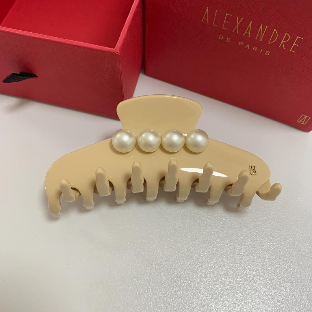 ALEXANDRE DE PARIS ベージュ ヘアクリップ