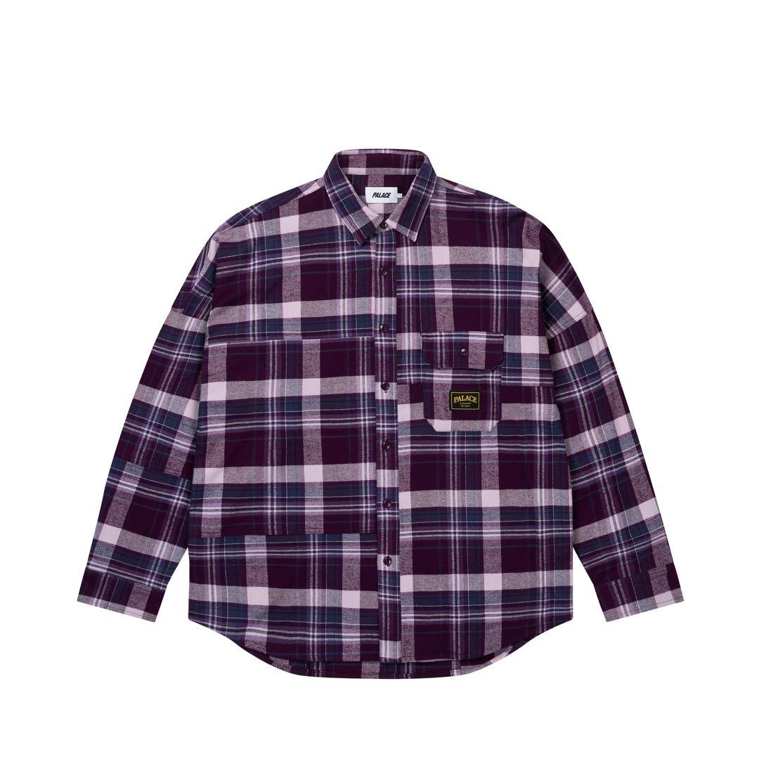 トップス PALACE LUMBER YAK PATCH OVERSHIRT PURPLE