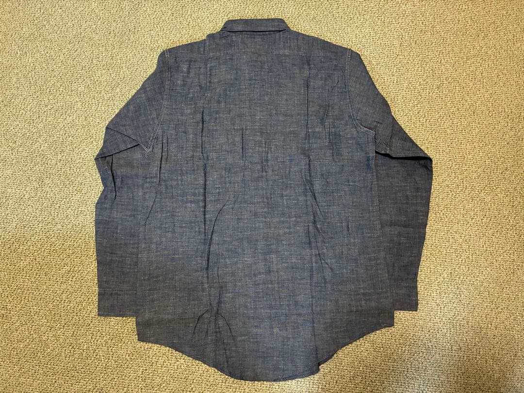 未使用 ANATOMICA BIG A シャンブレーシャツ インディゴ 16 L