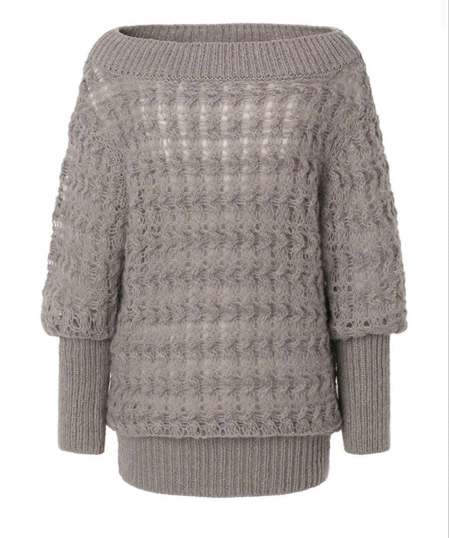 スリータイムズ Mellow tops ニットトップスグレー　韓国