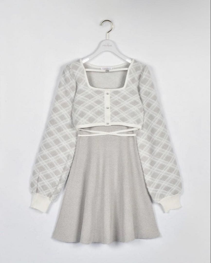 evelyn フレアニットワンピース セットアップ