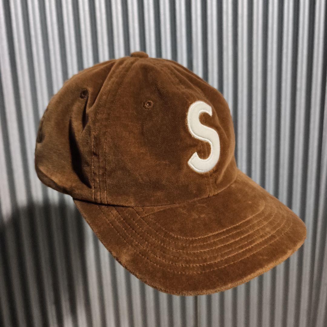 Supreme Velvet S Logo 6-Panel ベルベット Sロゴ茶